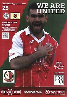 Ashton United v Mickleover Sports Official Matchday Programme 2017/18 31st March 2018