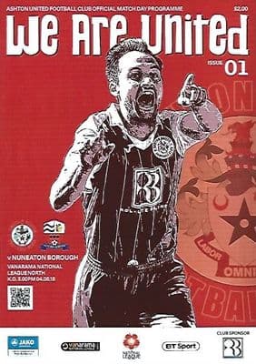 Ashton United v Nuneaton Borough 4th August 2018 Official Matchday Programme