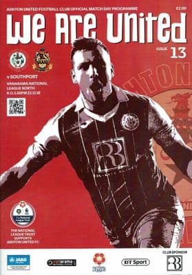 Ashton United v Southport Official Matchday Programme 2018/2019 - 22nd December 2018