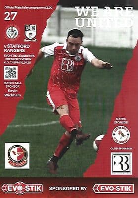 Ashton United v Stafford Rangers Official Matchday Programme 2017/18 10th April 2018