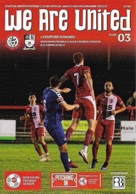 Ashton United v Stafford Rangers Official Matchday Programme 2021/2022 - 28th August 2021