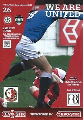 Ashton United v Whitby Town Official Matchday Programme 2017/18 7th April 2018