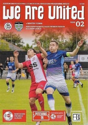 Ashton United v Whitby Town Official Matchday Programme 2021/2022 - 24th August 2021