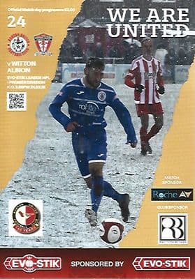 Ashton United v Witton Albion 24th March 2018 Official Matchday Programme 2017/18