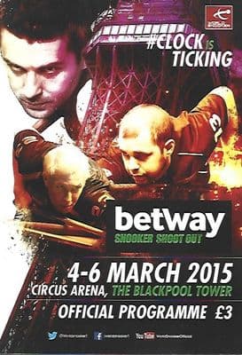 Betway Snooker Shoot Out 4th - 6th March 2015 Official Programme