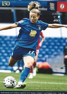 Birmingham City Women v Bristol City Women Official Matchday Programme 2025/26 - 7th September 2025