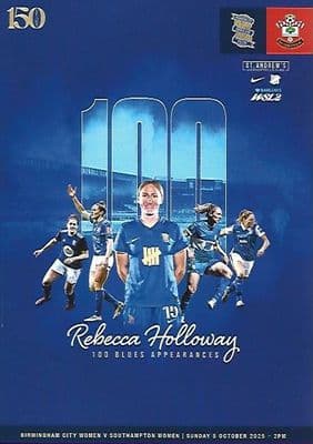 Birmingham City Women v Southampton Women Official Matchday Programme 2025/26 - 5th October 2025