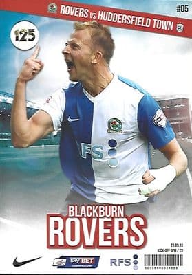 Blackburn Rovers v Huddersfield 21st September 2013 Official Matchday Programme 2013/2014