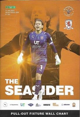 Blackpool v Middlesbrough Carabao Cup Official Matchday Programme 2021/2022 - 11th August 2021
