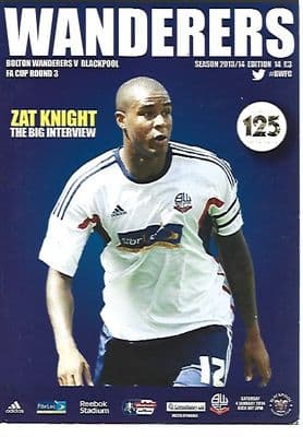 Bolton Wanderers v Blackpool FA Cup Official Matchday Programme - 4th January 2014