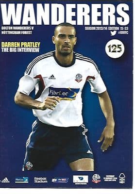 Bolton Wanderers v Nottingham Forest Official Matchday Programme - 24th August 2012