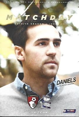 Bournemouth v Birmingham 14th December 2013 Official Matchday Programme 2013/2014