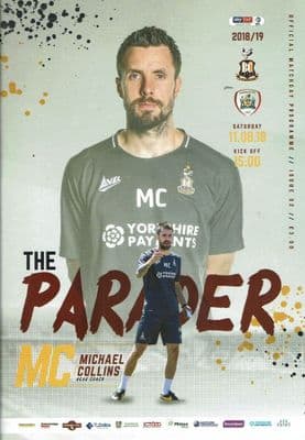 Bradford City v Barnsley Official Matchday Programme 2018/2019 - 11th August 2018