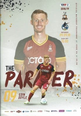 Bradford City v Bristol Rovers Official Matchday Programme 2018/2019 - 29th September 2018