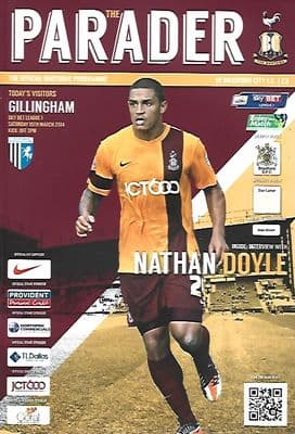 Bradford v Gillingham 15th March 2014 Official Matchday Programme 2013/2014