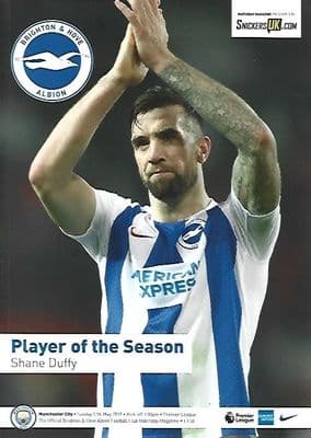 Brighton v Manchester City Official Matchday Programme 2018/2019 - 12th May 2019