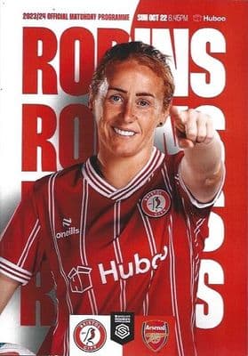 Bristol City Women v Arsenal Women PDF Printed Matchday Programme 23/24 - 22nd October 2023