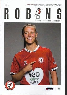 Bristol City Women v Birmingham City Digital FAWSL Printed Match Programme 20/21 - 18th Oct 2020