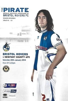 Bristol Rovers v Newport County 25th January 2014 Official Matchday Programme 2013/2014