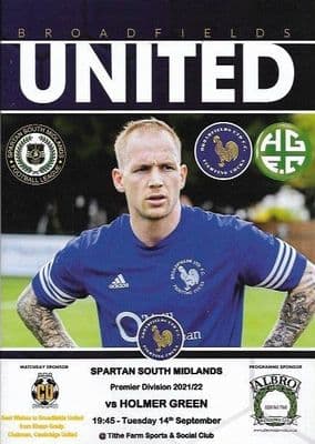 Broadfields United v Holmer Green Official Matchday Programme 2021/2022 - 14th Sept 2021