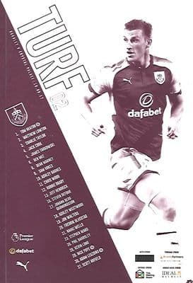 Burnley v Crystal Palace Official Matchday Programme 2017/18 10th September 2017