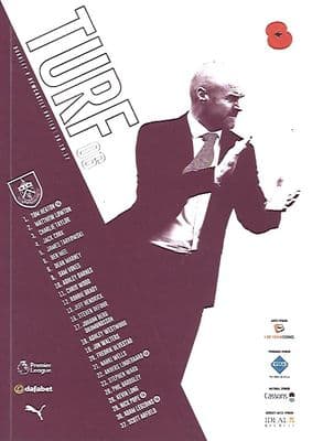 Burnley v Newcastle United Official Matchday Programme 2017/18 30th October 2017