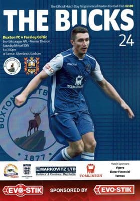 Buxton v Farsley Celtic Official Matchday Programme 2018/2019 - 6th April 2019