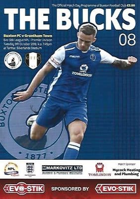 Buxton v Grantham Town 9th October 2018 Official Matchday Programme