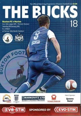 Buxton v Marine Official Matchday Programme 2018/2019 - 12th January 2019