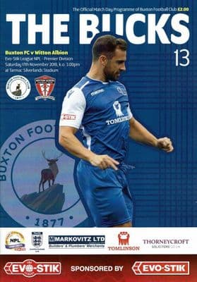Buxton v Witton Albion Official Matchday Programme 2018/2019 - 17th November 2018
