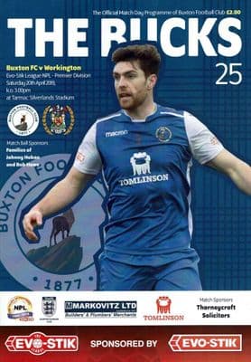 Buxton v Workington Official Matchday Programme 2018/2019 - 20th April 2019