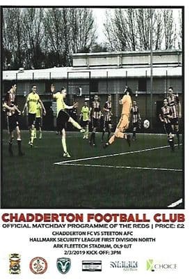 Chadderton v Steeton AFC 2nd March 2019 Official Matchday Programme 2018/2019