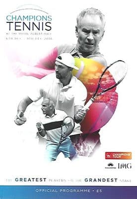 Champions Tennis at the Royal Albert Hall 6th Dec - 9th Dec 2018 Official Programme