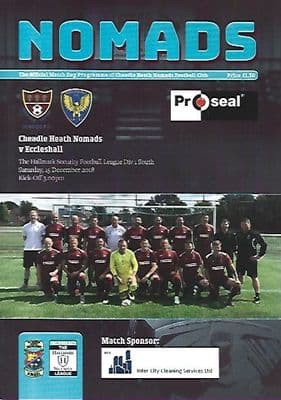 Cheadle Heath Nomads v Eccleshall 15th December 2018 Official Matchday Programme 2018/2019
