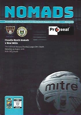 Cheadle Heath Nomads v New Mills 25th August 2018 Official Matchday Programme 2018/2019