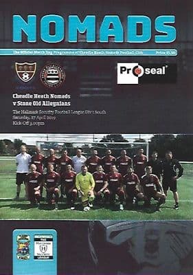 Cheadle Heath Nomads v Stone Old Alleynians 27th April 2019 Official Matchday Programme 2018/2019