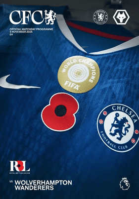Chelsea v Wolverhampton Wanderers Official Matchday Programme 2025/26 - PRE-ORDER