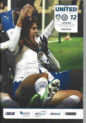 Colchester United v Rochdale 13th December 2014 Official Matchday Programme