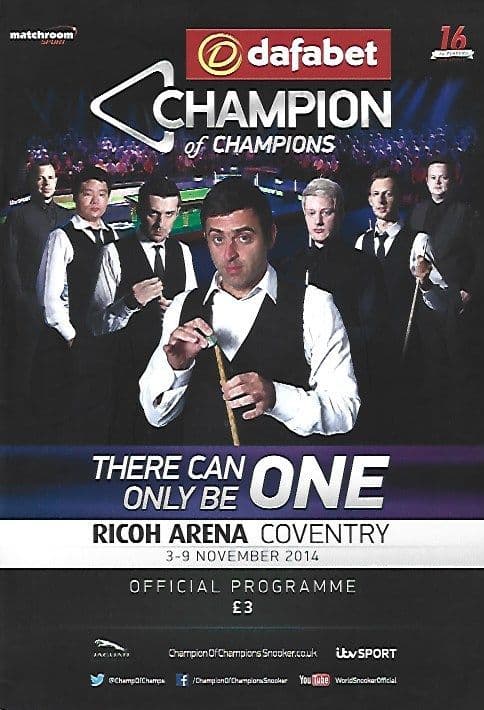 Dadabet Champion of Champions 3rd - 9th November 2014 Official Programme