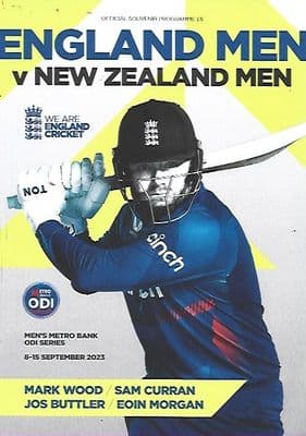England Men v New Zealand Mens Metro Bank ODI Series Official Programme - 8th - 15th Sept 2023