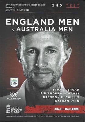 England v Australia The Ashes 2023 - 2nd Test Official Programme - 28th June - 2nd July 2023