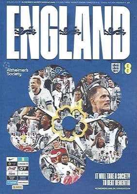 England v Wales Official Matchday Programme 2025/26 - 9th October 2025
