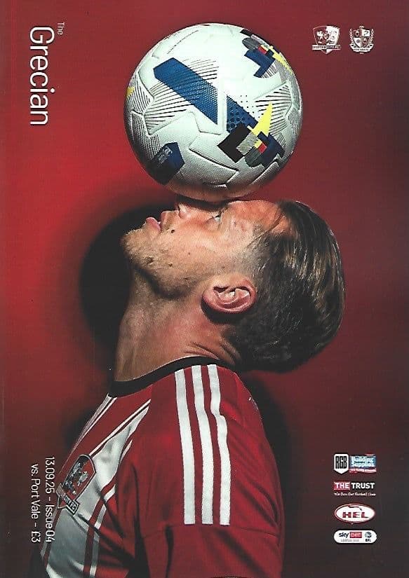Exeter City v Port Vale Official Matchday Programme 2025/26 13th