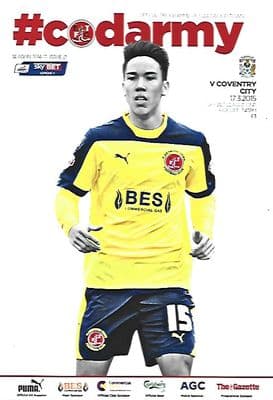 Fleetwood v Coventry 17th March 2015 Official Matchday Programme 2014/2015