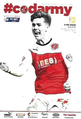 Fleetwood v MK Dons 14th April 2015 Official Matchday Programme 2014/2015