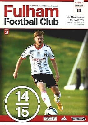 Fulham U21's v Manchester United U21's Official Programme 2014/2015 - 28th April 2015