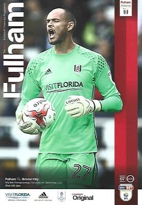 Fulham v Bristol City Championship 2016/2017 Programme 24th September 2016