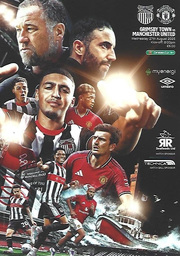 Grimsby Town v Manchester United Carabao Cup Official Matchday