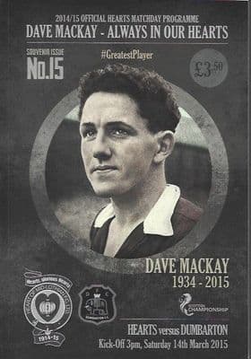 Hearts v Dumbarton Official Matchday Programme 2014/15  - 14th March 2015