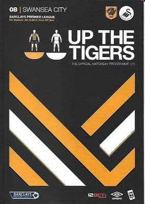 Hull City v Swansea City 20th December 2014 Official Matchday Programme